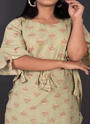 Modal Chanderi Kaftan With Pant 4