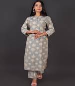 Muslin Kurta Zari Work With Pant