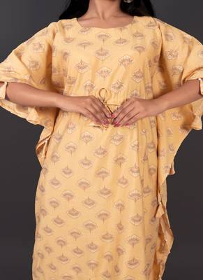 Modal Chanderi Kaftan With Pant 4