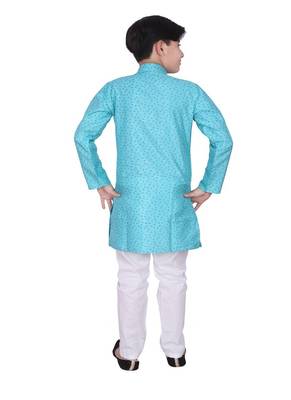 Frz Self Design Silk Boys Kurta Pajama Set 3