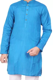 Firozi Jacquard Cotton Kurta Pyjama Set For Boys