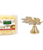 ROLIMOLI Panch Arti Diya for Diwali Pooja with Ghee Jyot Cotton Wick