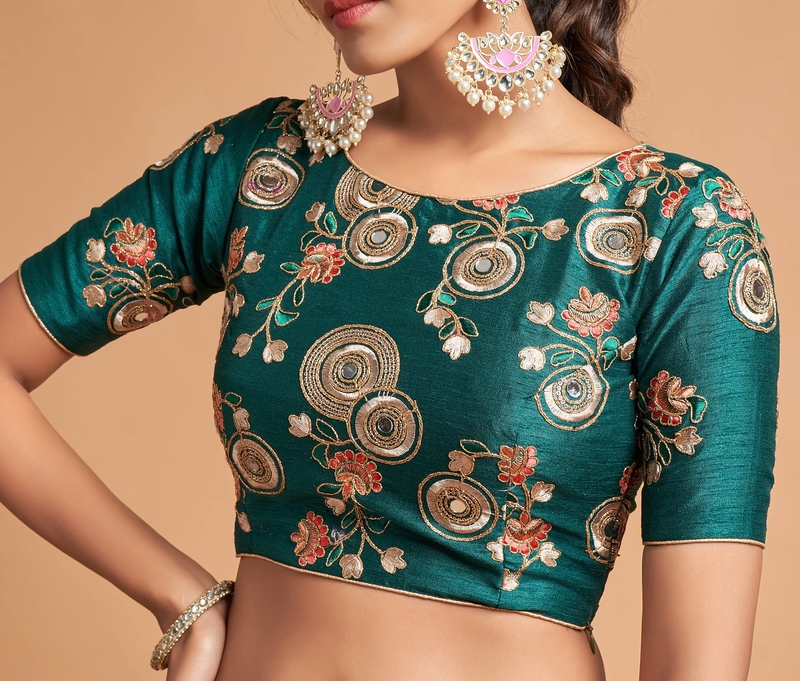 Exotic Green and Peach Net Sequins Embroidered Wedding Designer Lehenga Choli with Dupatta