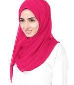 Pink plain chiffon hijab