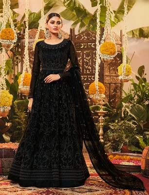 Black Anarkali Salwar Kameez - Buy 