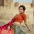Multicolor hand woven silk semi stitched lehenga