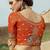 Multicolor hand woven silk semi stitched lehenga