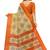 Beige printed cotton saree with blouse