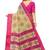 Beige printed cotton saree with blouse