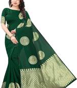 Green Color Litchi Silk Jacquard Work Saree/Sari