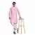 Pink plain cotton kurta-pajama