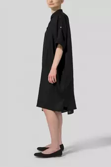 black cotton kurti with plain work half sleeve