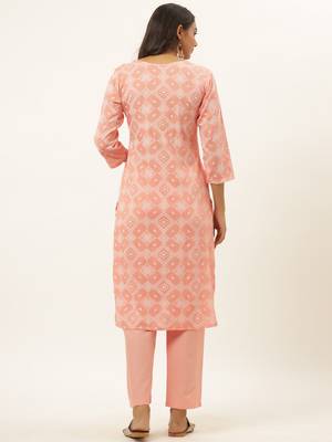 Pink printed rayon ethnic-kurtis 3