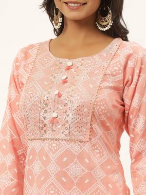 Pink printed rayon ethnic-kurtis 4
