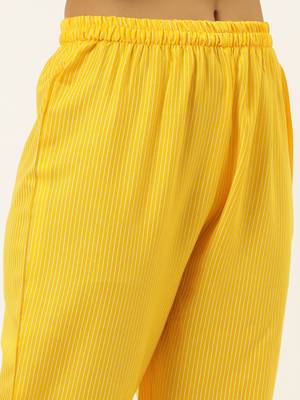 Mustard printed rayon ethnic-kurtis 5