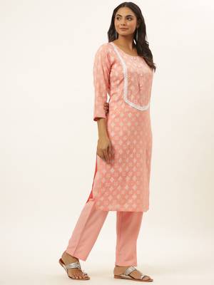 Pink printed rayon ethnic-kurtis 2