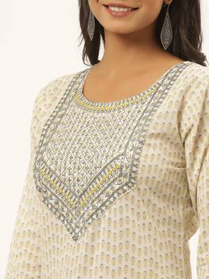 White printed rayon ethnic-kurtis 4