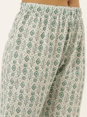 Sea-green printed rayon ethnic-kurtis 5