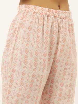 Peach printed rayon ethnic-kurtis 5