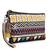 Anekaant Tribal Black & Multi Acrylic Cotton Canvas Striped Embellished Sling Bag