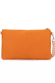 Anekaant Boho Orange & Multi Cotton Canvas Quirky Embroidered Sling Bag