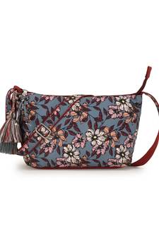Rangoli Maroon & Multi Polycotton Floral Digital Print Sling Bag