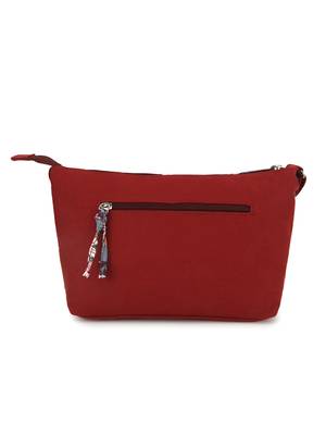 Rangoli Maroon & Multi Polycotton Floral Digital Print Sling Bag 3