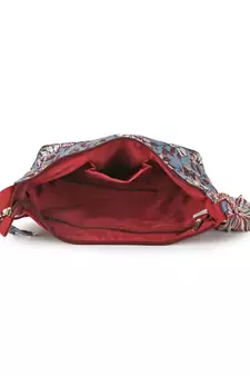 Rangoli Maroon & Multi Polycotton Floral Digital Print Sling Bag