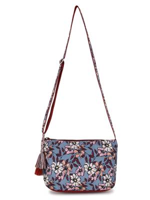Rangoli Maroon & Multi Polycotton Floral Digital Print Sling Bag 5