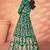 Teal embroidered net salwar