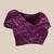 Purple embroidered satin saree with blouse