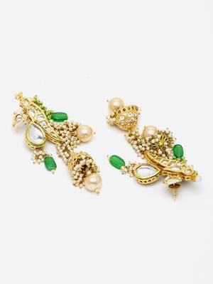 Green pearl earrings 4