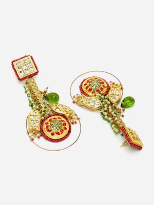 Red pearl earrings 4