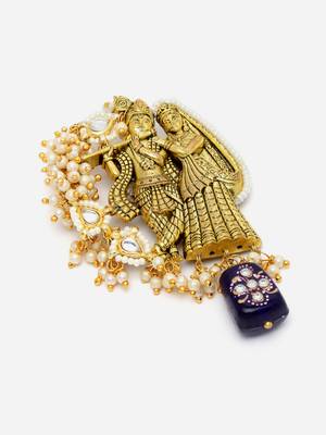 Blue pearl brooch 4