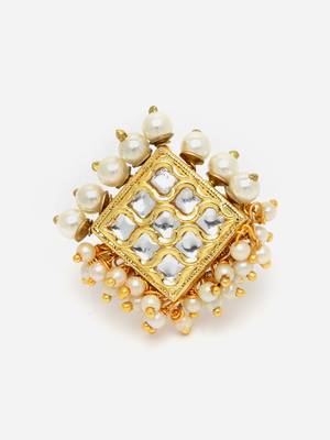 Gold pearl rings 3