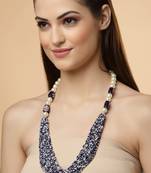 Blue pearl necklaces