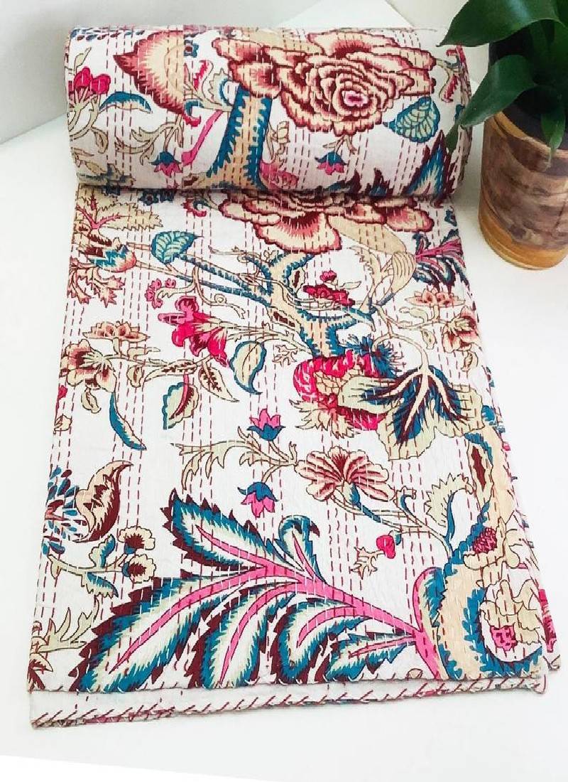 Reversible Cotton Queen Size Cotton Bedding Bedspread Decorative Bed