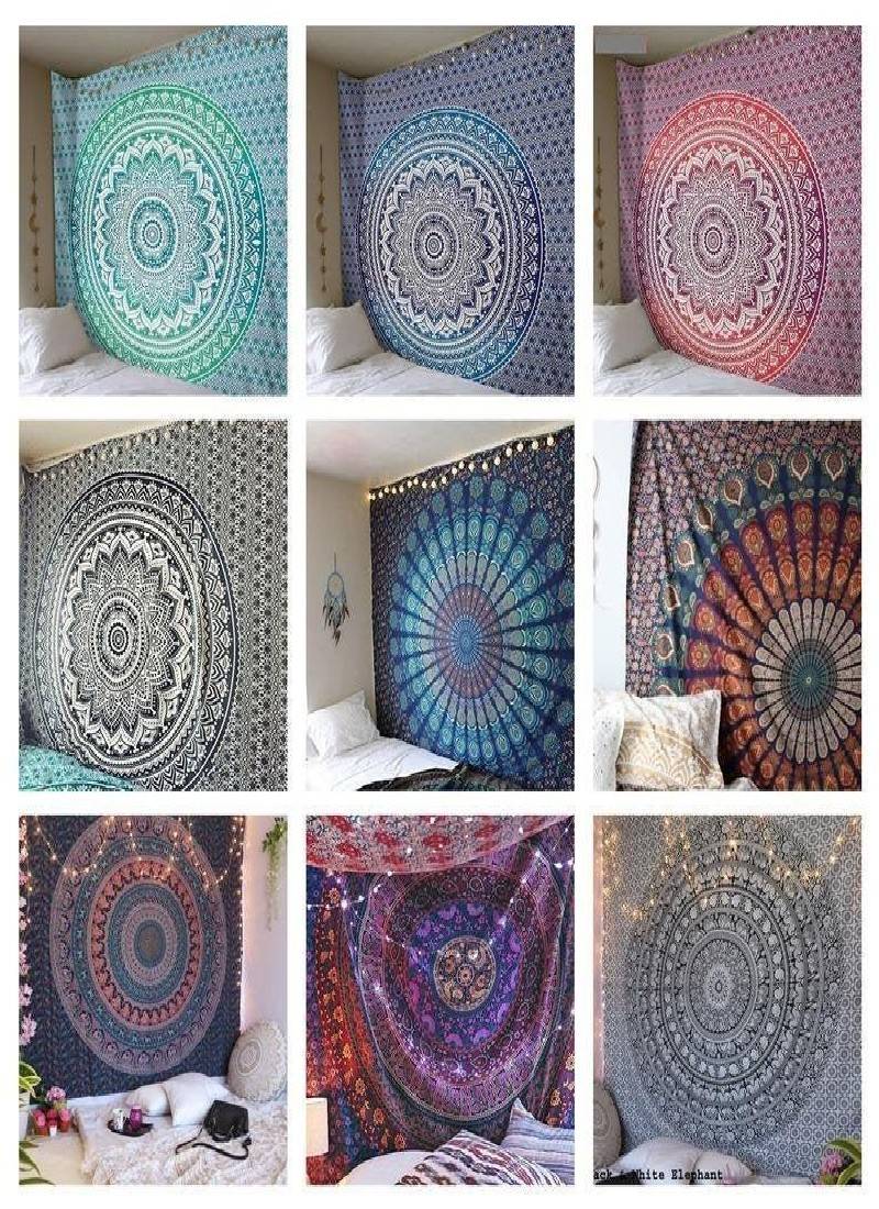 Mandala Tapestry Luxury Bedsheet Picnic Quilt  Wall Hanging Mandala Tapestries  Hippie   Bedspread Wall Art King Size