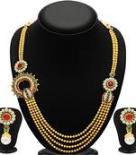 Fabulous Four Strings Gold Plated Necklace Set