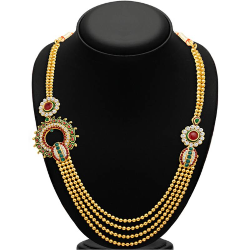 Fabulous Four Strings Gold Plated Necklace Set