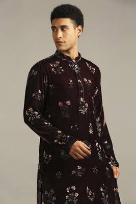 Maroon Pastel Floral Printed Kurta Set 3