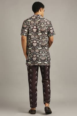Wine Pastel Floral Printed Co-Ord Set 3