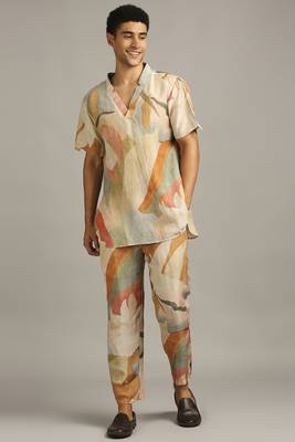Multi Colour Conversational Printed Co-Ord Set 1