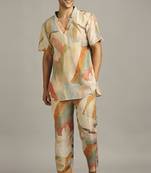 Multi Colour Conversational Printed Co-Ord Set