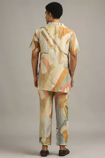 Multi Colour Conversational Printed Co-Ord Set