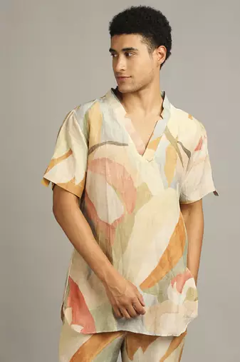 Multi Colour Conversational Printed Co-Ord Set