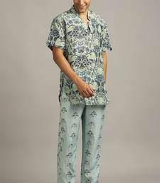 Turquoise Pastel Floral Printed Co-Ord Set