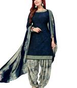Women's Crepe  Printed Unstitched Salwar Suit Material(Free Size)