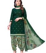 Women's Crepe  Printed Unstitched Salwar Suit Material(Free Size)