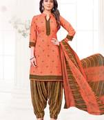 Women's Crepe  Printed Unstitched Salwar Suit Material(Free Size)